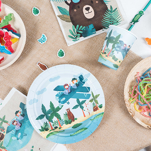 6 assiettes en feuilles d'areca ø18 cm