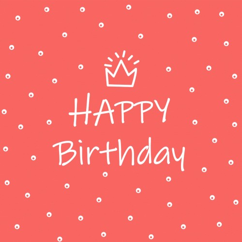 20 serviettes 33x33cm happy b.day rouge