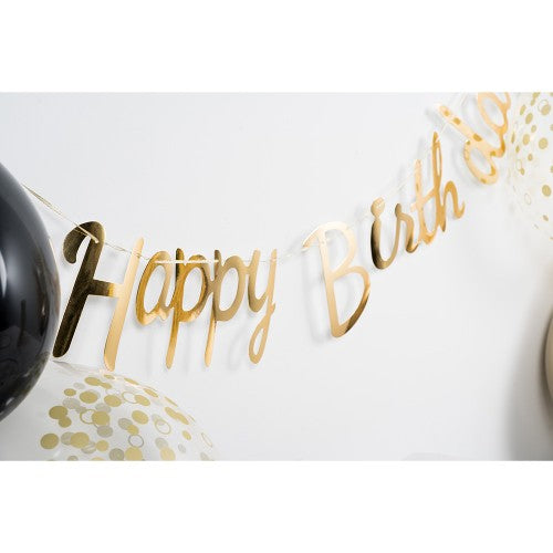 Guirlande 2m happy birthday or brillant