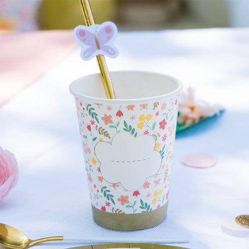 6 gobelets 21cl en carton jolie fleur