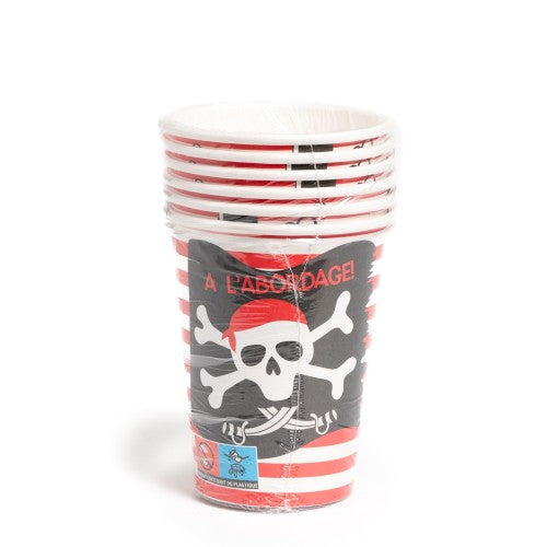 6 gobelets en carton 21cl a l'abordage