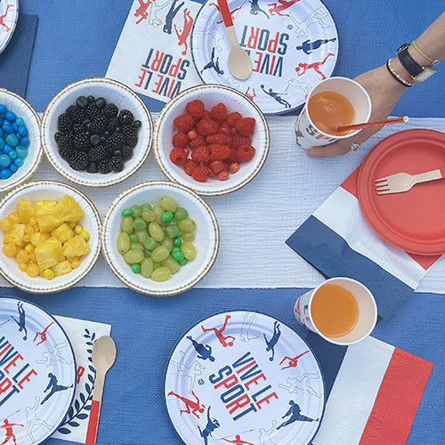 20 serviettes 33x33cm drapeau tricolore