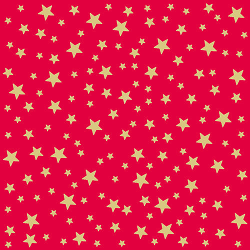 20 serviettes 33x33cm starry night or fond rouge