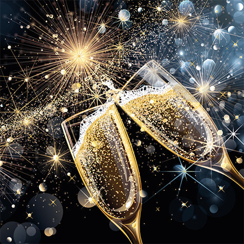 20 serviettes 33x33cm tchin tchin