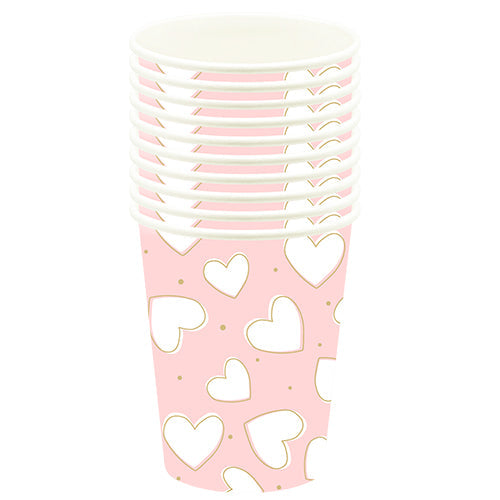 10 gobelets 21cl un amour inconditionnel rose laye