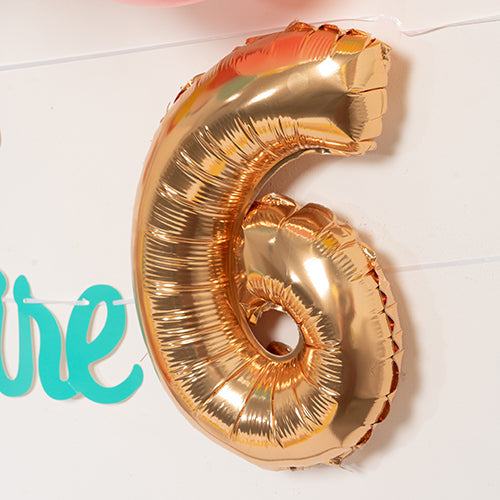 Ballon mylar 36 cm "6" or