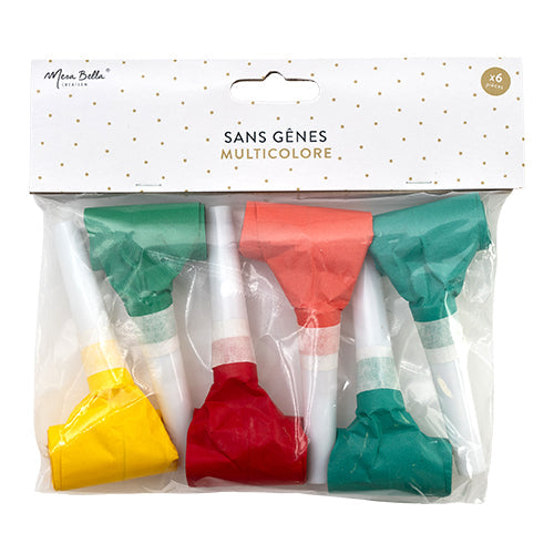 6 sans genes multicolores