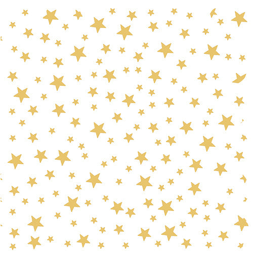 12 serviettes forme biscuit starry night or fond blanc