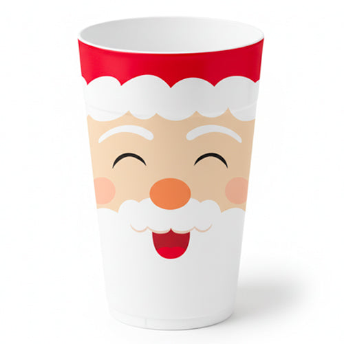 Gobelets reutilisables noël 25cl zoom santa