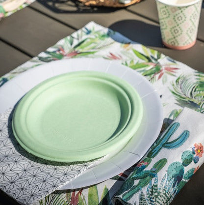 12 assiettes color pulp ø18 cm vert