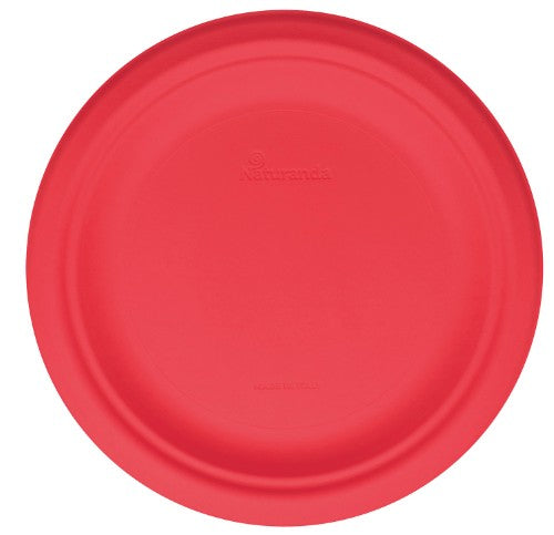 12 COLOR PULP PLATES Ø18 CM RED 