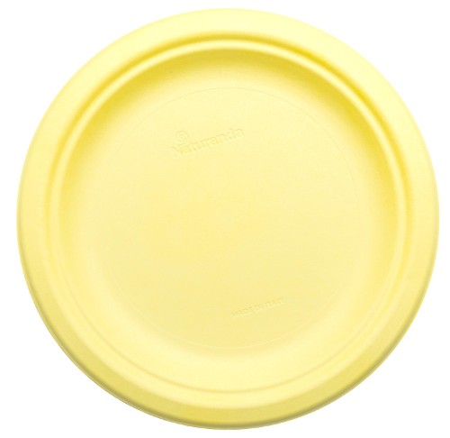 12 assiettes color pulp ø23 cm jaune