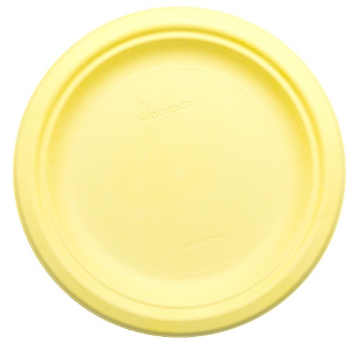 12 COLOR PULP PLATES Ø23 CM YELLOW 