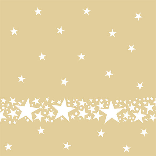 20 serviettes 25x25cm couronne inversee or