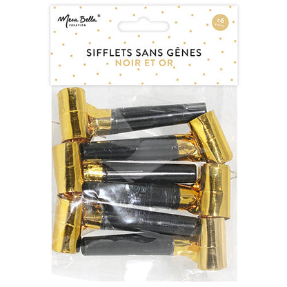 6 sans genes noir et or