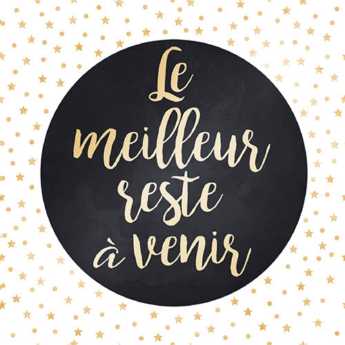 20 serviettes 33x33cm le meilleur fond noir