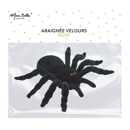 Araignée en velours noir