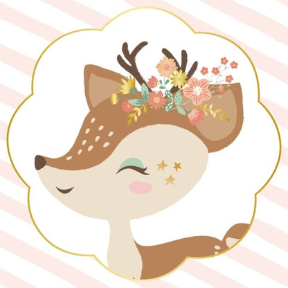 20 serviettes 33x33cm bichette fleurie