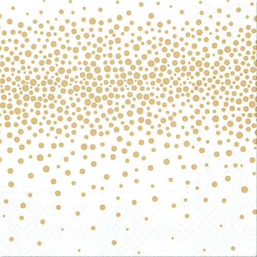 20 serviettes 33x33cm 1000 feux or