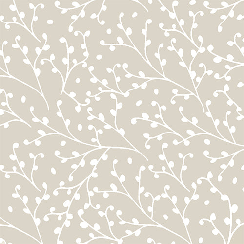 20 serviettes 33x33cm baies sauvages taupe