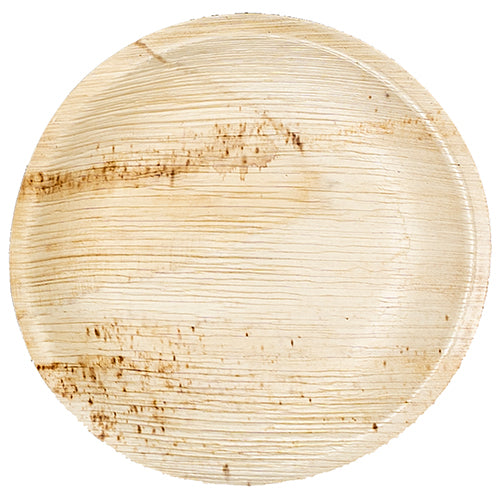 6 assiettes en feuilles d'areca ø25 cm