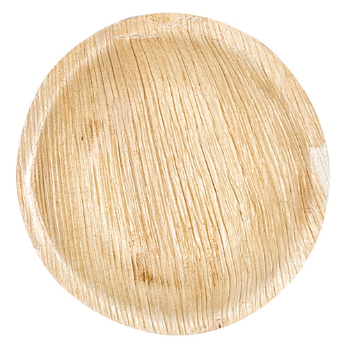 6 assiettes en feuilles d'areca ø18 cm