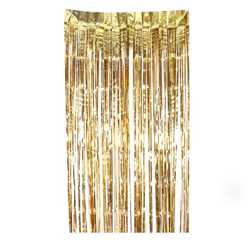 FRINGE CURTAIN 240x90CM SHINY GOLD 