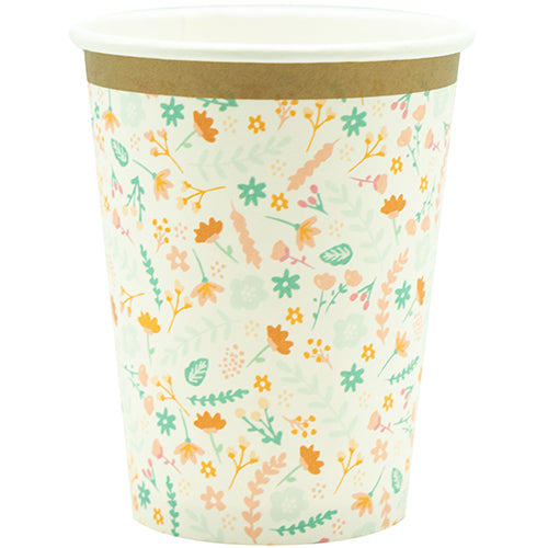 10 21CL PRETTY PRINCESS SATIN GOLD CARDBOARD CUPS 