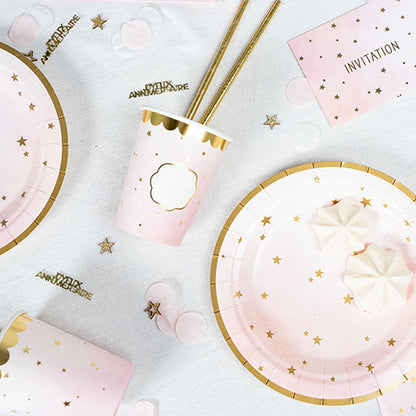 12 serviettes forme biscuit new cote fille