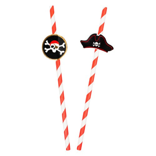 10 pailles en carton +stickers impression à chaud a l'abordage