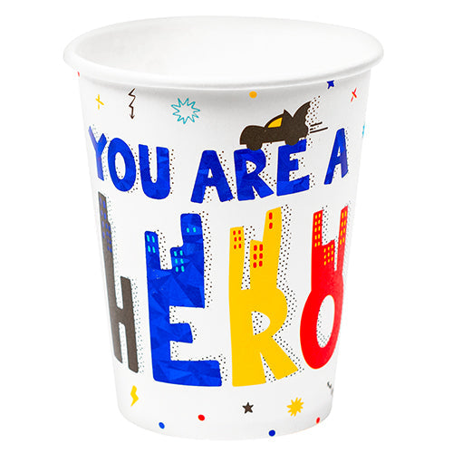 10 gobelets en carton 25cl holographique super birthday