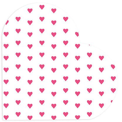 12 serviettes en papier forme coeur love forever rose