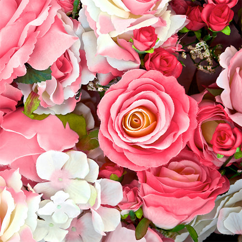 20 serviettes 33x33cm belles roses