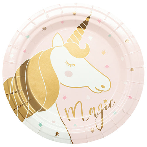 6 assiettes 18 cm licorne fantastique