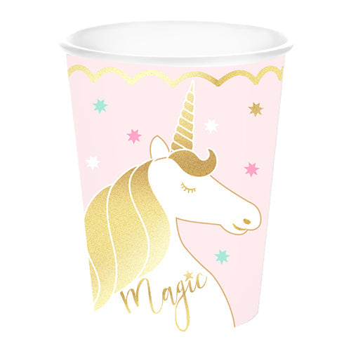6 gobelets en carton 21cl licorne fantastique
