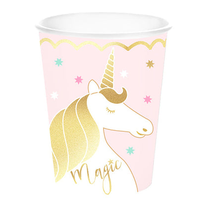 6 gobelets en carton 21cl licorne fantastique