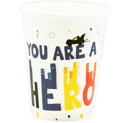 6 gobelets en carton 21cl super birthday