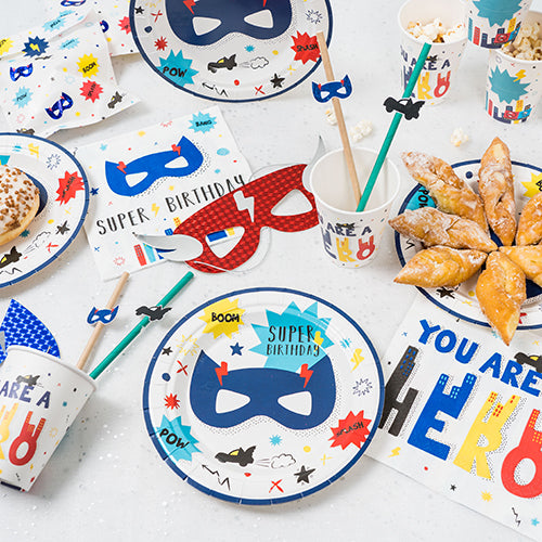 6 MASQUES EN PAPIER HOLOGRAPHIQUE SUPER BIRTHDAY