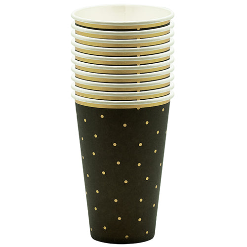 10 gobelets carton 35cl noir happy day or