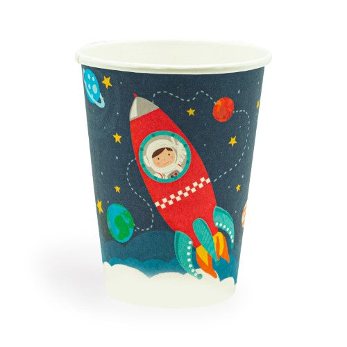 10 21CL SPACE PARTY CARDBOARD CUPS 