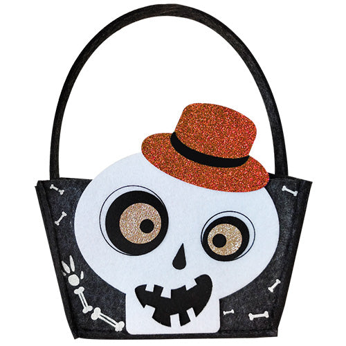 Panier feutrine 19x8x17cm squeletto dinguo orange