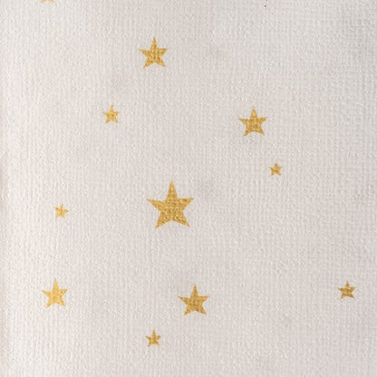 Nappe papier pliée 1.20x1.80m etoiles or fond blanc