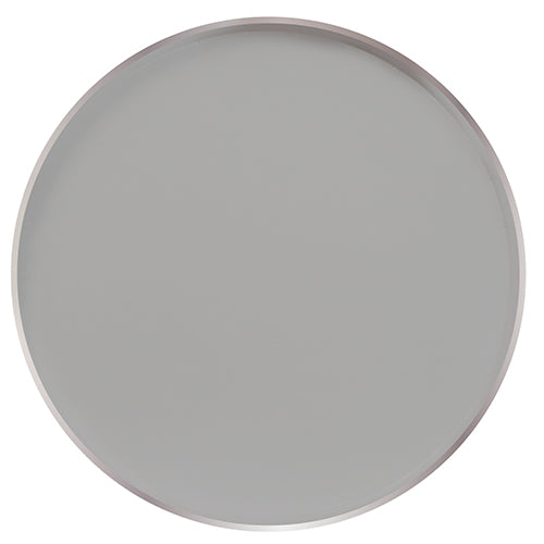 8 assiettes gamme air ø23 cm gris lisere argent