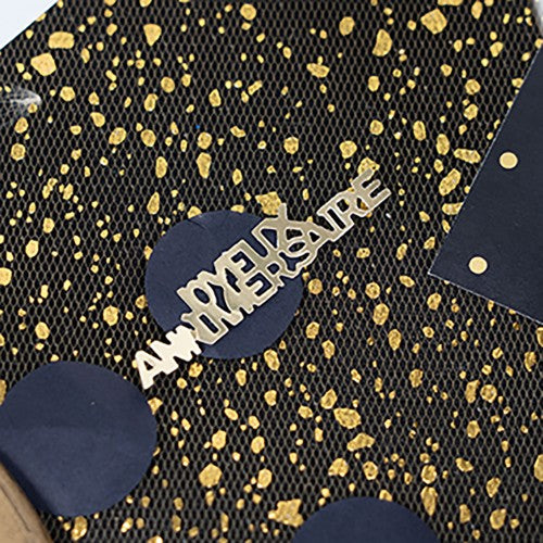 Confettis papier 4 grs joyeux anniversaire or