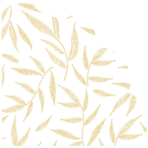 12 serviettes forme fleur leaf event or fond blanc