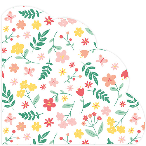 12 FLOWER SHAPED NAPKINS PRETTY FLOWER 