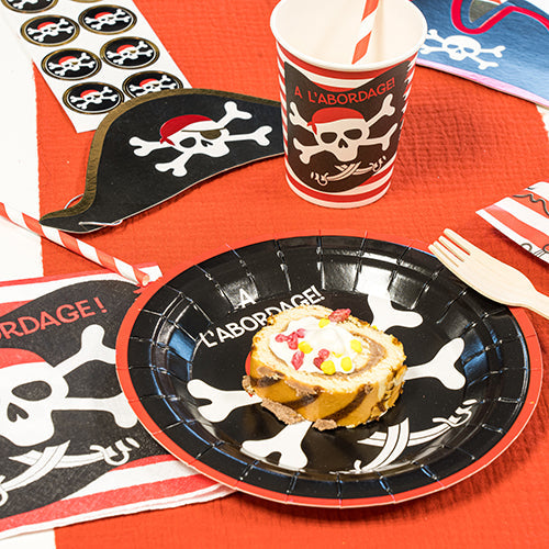 6 assiettes en carton ø18cm a l'abordage
