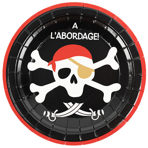 6 assiettes en carton ø18cm a l'abordage