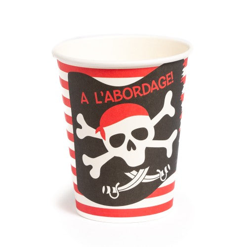 6 gobelets en carton 21cl a l'abordage