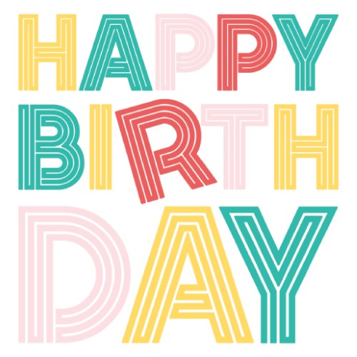 20 serviettes 33x33cm birthday neon